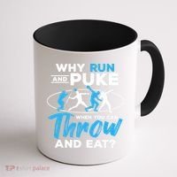 Throwing Track And Field Why Run And Puke Thrower Coffee Mug thumb 1