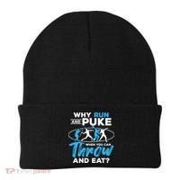 Throwing Track And Field Why Run And Puke Thrower Beanie thumb 0
