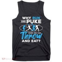 Throwing Track And Field Why Run And Puke Thrower Tank Top thumb 0
