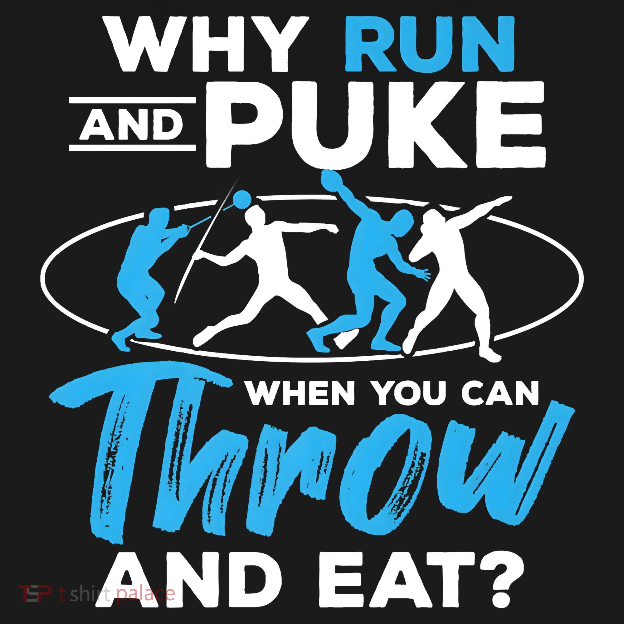 Throwing Track And Field Why Run And Puke Thrower Kids T-Shirt