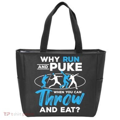 Throwing Track And Field Why Run And Puke Thrower Tote Bag
