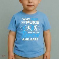 Throwing Track And Field Why Run And Puke Thrower Toddler T-Shirt thumb 2