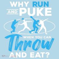 Throwing Track And Field Why Run And Puke Thrower Toddler T-Shirt thumb 4
