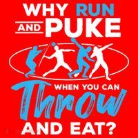 Throwing Track And Field Why Run And Puke Thrower Santa Hat thumb 1