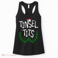Tinsel Tits And Jingle Balls Funny Matching Christmas Couple Women's Tank Top thumb 0