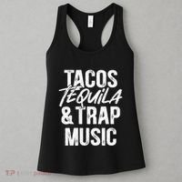 Tacos Tequila And Trap Music Mexican Food Drinking Women's Tank Top thumb 3