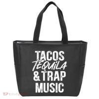 Tacos Tequila And Trap Music Mexican Food Drinking Tote Bag thumb 0