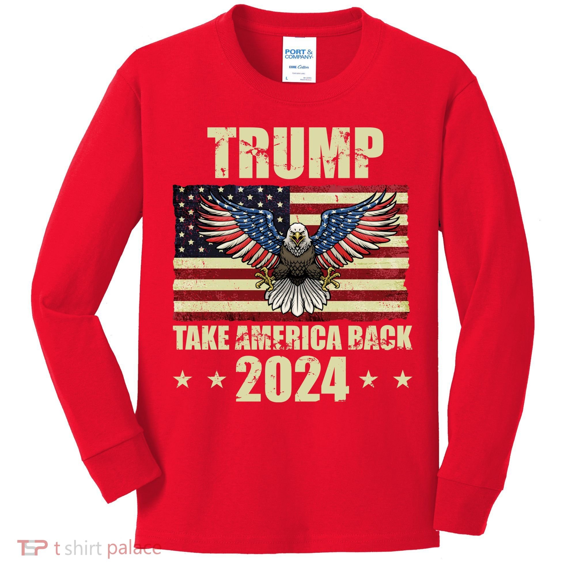 Trump Take America Back 2024 Kids Long Sleeve Shirt