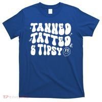 Tanned Tatted And Tipsy Trendy Beach Summer Vacation Great Gift T-Shirt thumb 0