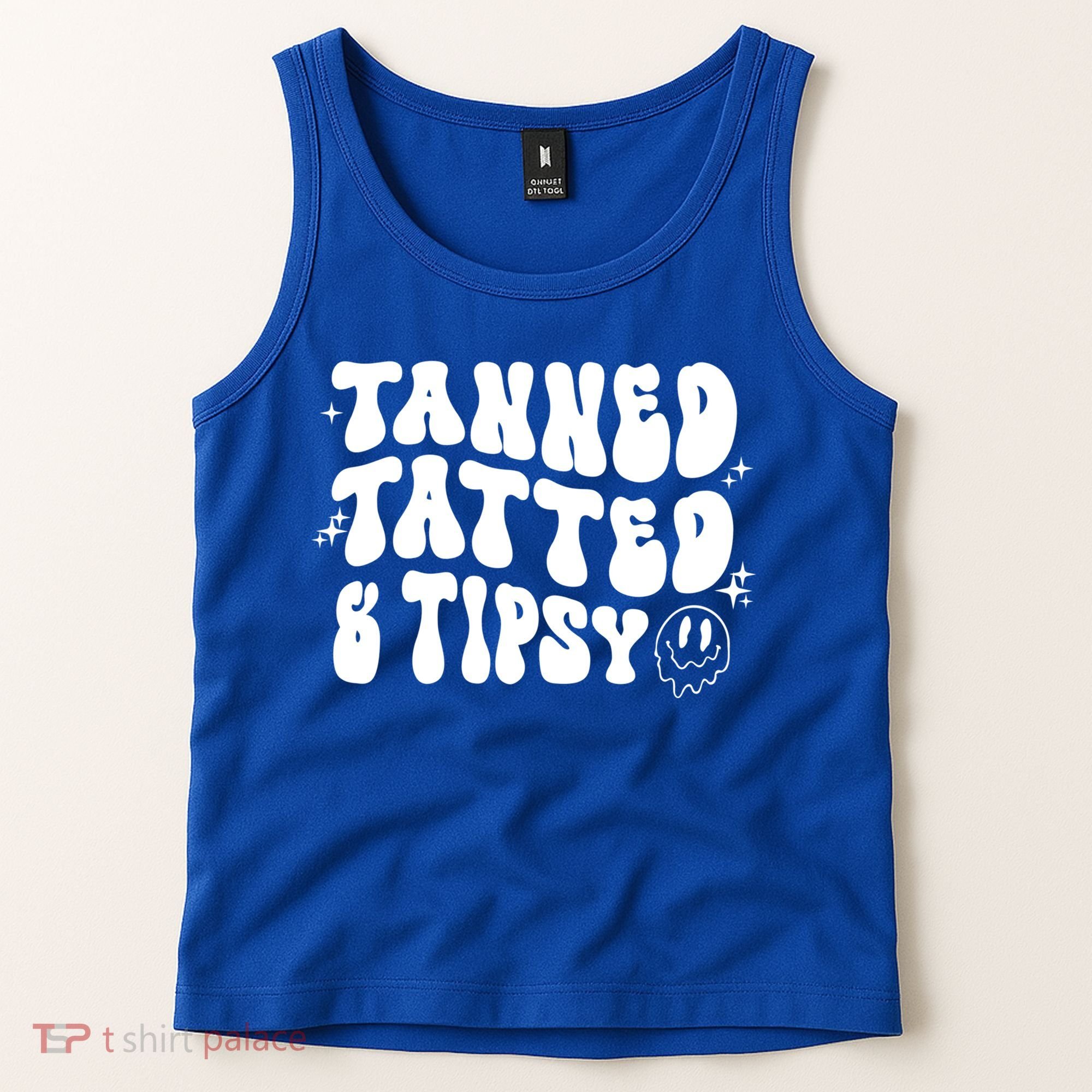 Tanned Tatted And Tipsy Trendy Beach Summer Vacation Great Gift Tank Top