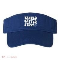 Tanned Tatted And Tipsy Trendy Beach Summer Vacation Great Gift Visor thumb 0