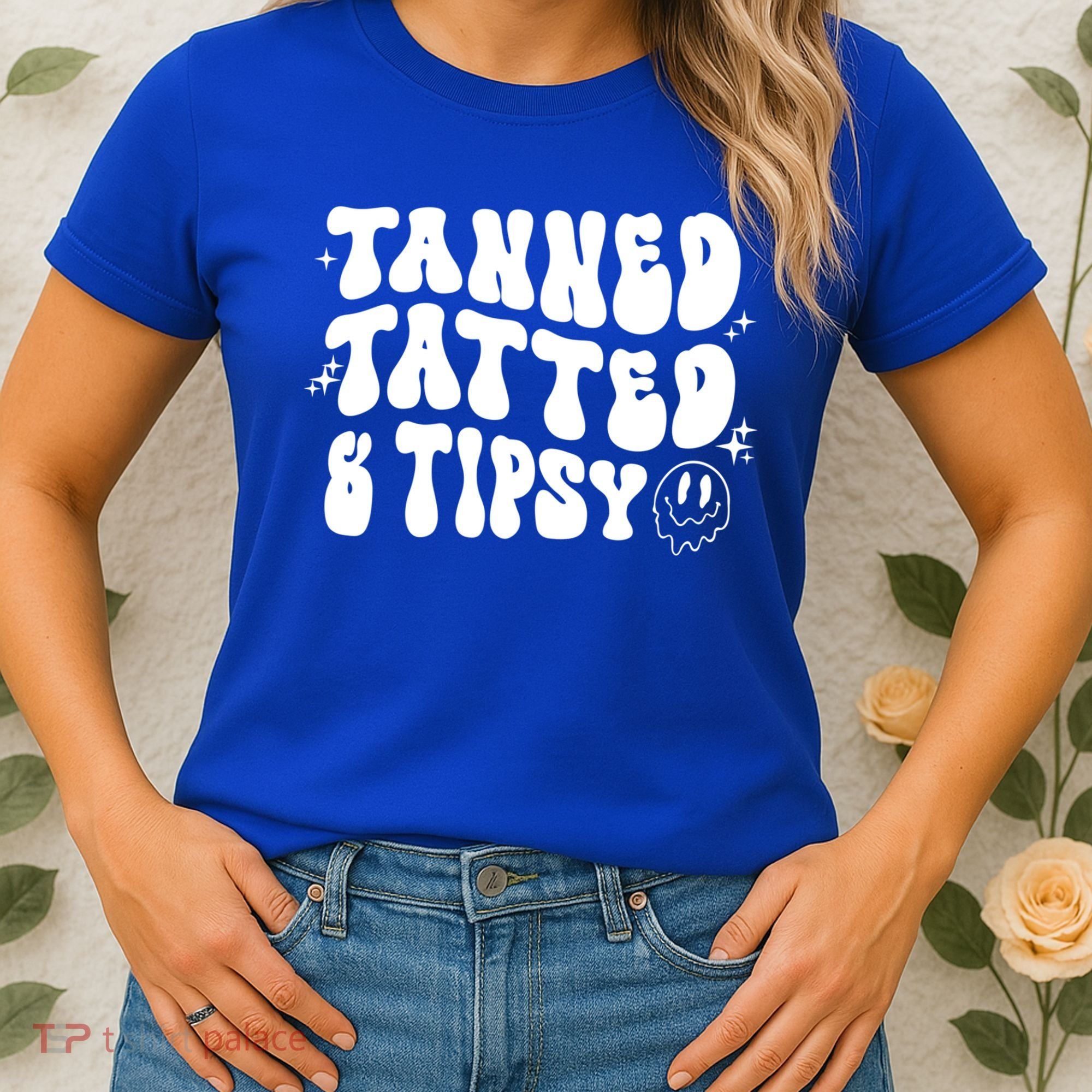 Tanned Tatted And Tipsy Trendy Beach Summer Vacation Great Gift Women's T-Shirt