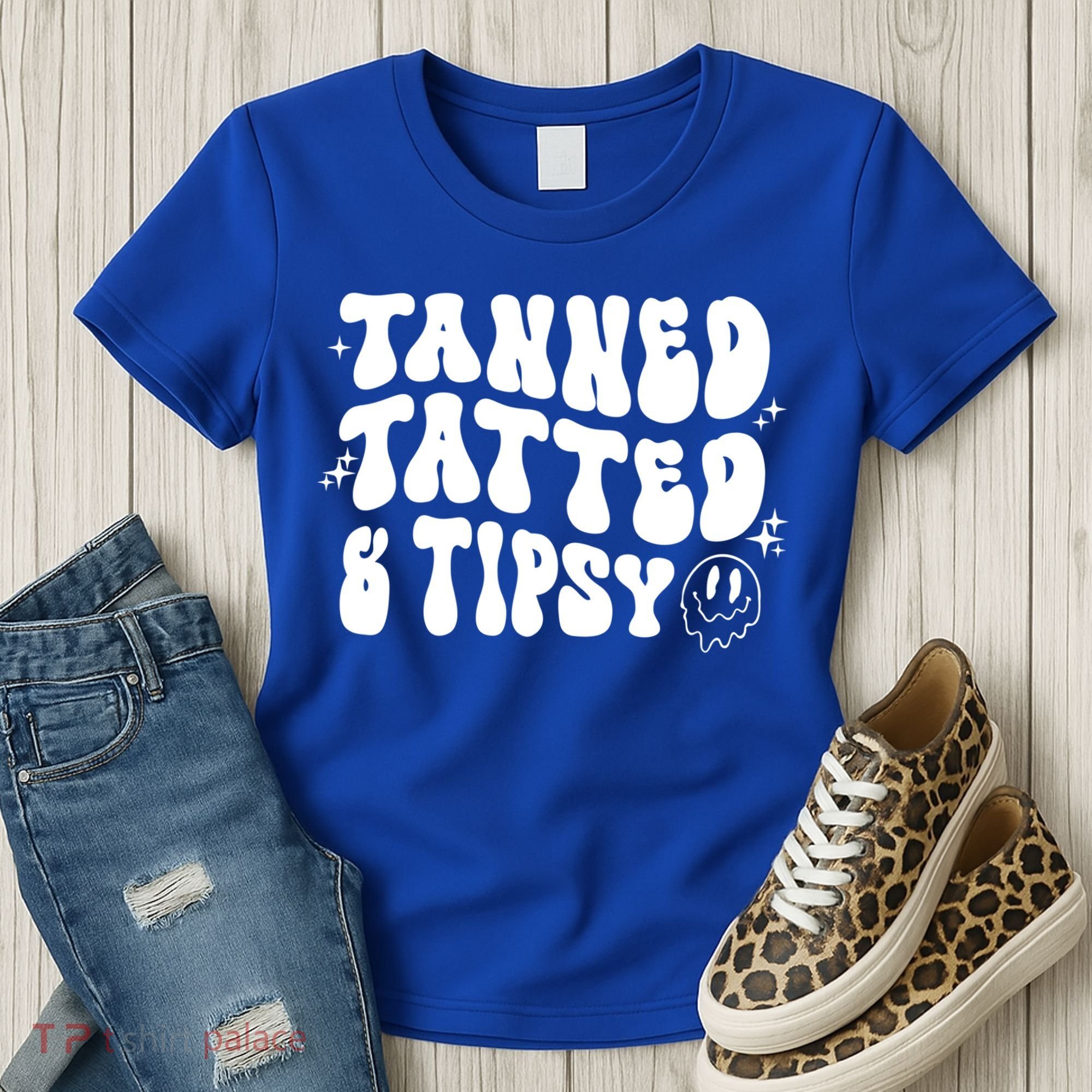 Tanned Tatted And Tipsy Trendy Beach Summer Vacation Great Gift Women's T-Shirt