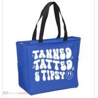 Tanned Tatted And Tipsy Trendy Beach Summer Vacation Great Gift Tote Bag thumb 2