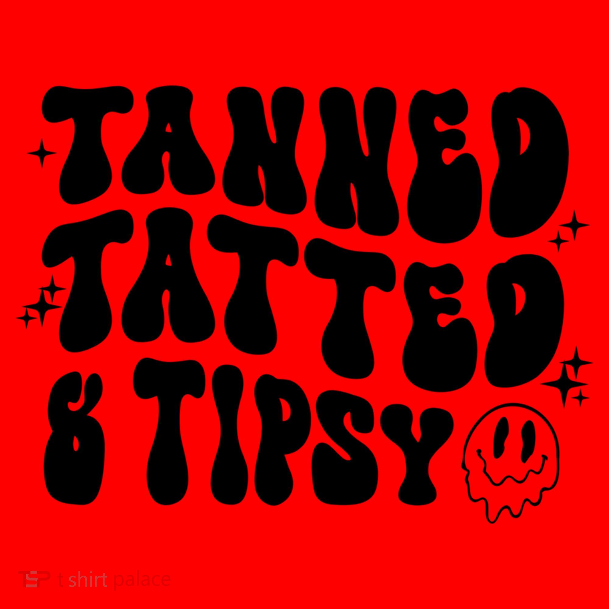 Tanned Tatted And Tipsy Trendy Beach Summer Vacation Great Gift Santa Hat