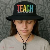 Teach Them All To Be Kind Kindness Matters Teacher Bucket Hat thumb 3