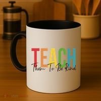 Teach Them All To Be Kind Kindness Matters Teacher Coffee Mug thumb 4