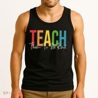 Teach Them All To Be Kind Kindness Matters Teacher Tank Top thumb 3