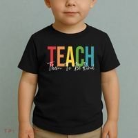 Teach Them All To Be Kind Kindness Matters Teacher Toddler T-Shirt thumb 2