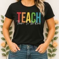Teach Them All To Be Kind Kindness Matters Teacher Women's T-Shirt thumb 2