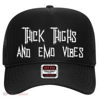 Thick Thighs And Emo Vibes Alternative Emo Music Alt Goth Hat thumb 0