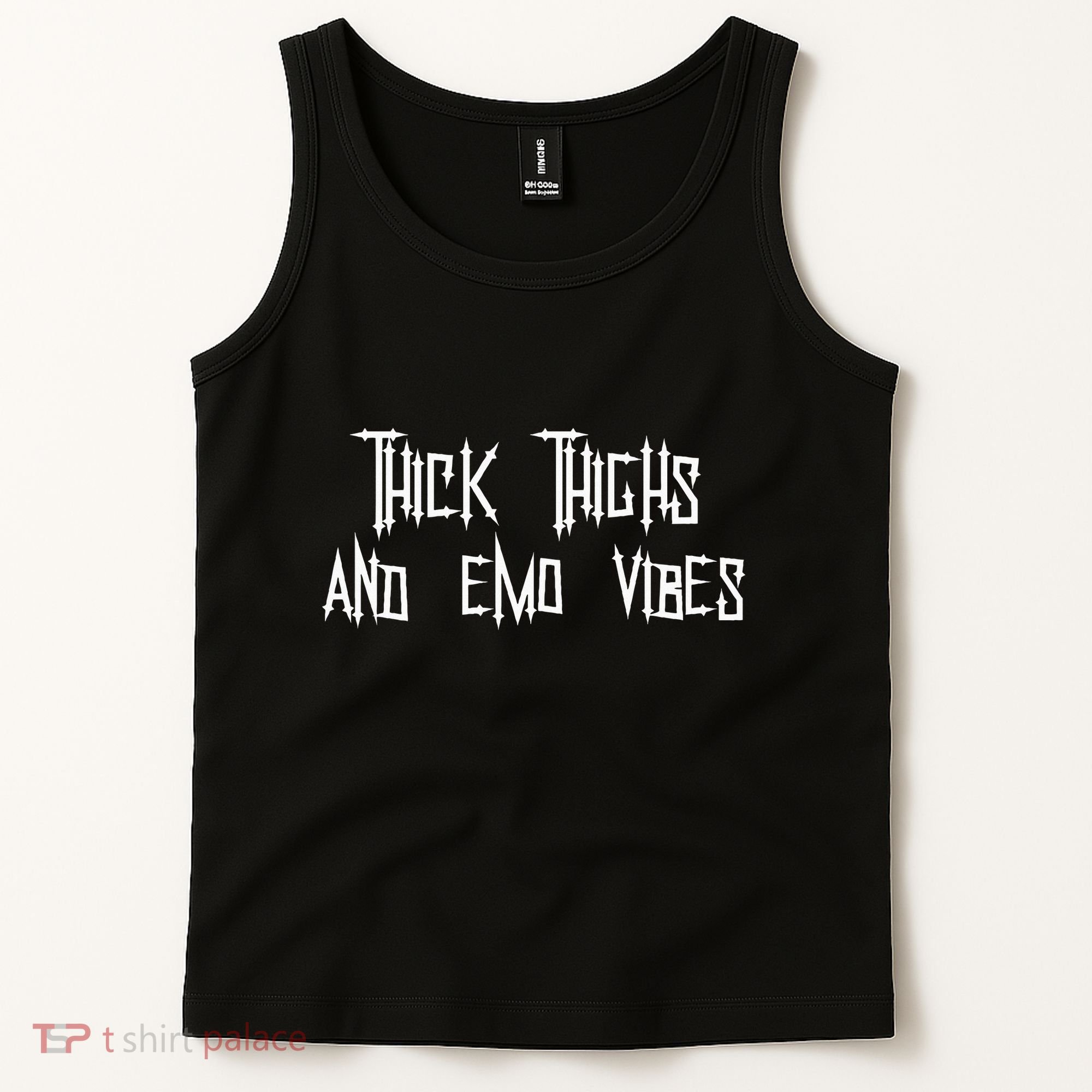 Thick Thighs And Emo Vibes Alternative Emo Music Alt Goth Tank Top