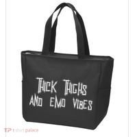 Thick Thighs And Emo Vibes Alternative Emo Music Alt Goth Tote Bag thumb 3