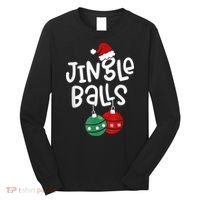 Tinsel Tits And Jingle Balls Funny Matching Christmas Couple Long Sleeve Shirt thumb 0