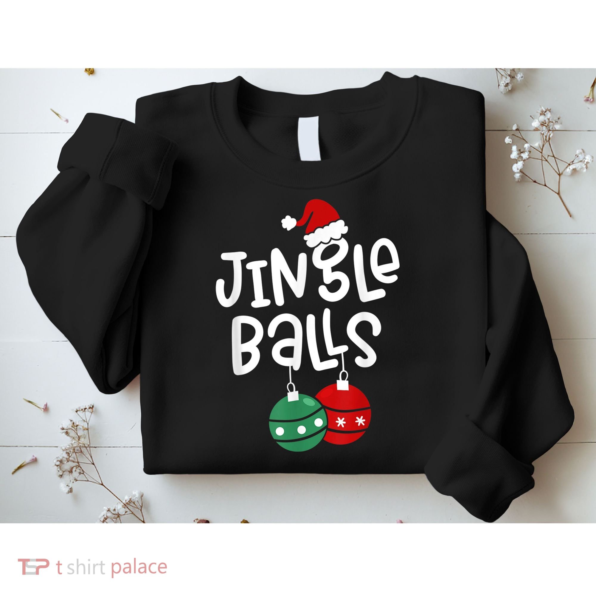 Tinsel Tits And Jingle Balls Funny Matching Christmas Couple Sweatshirt