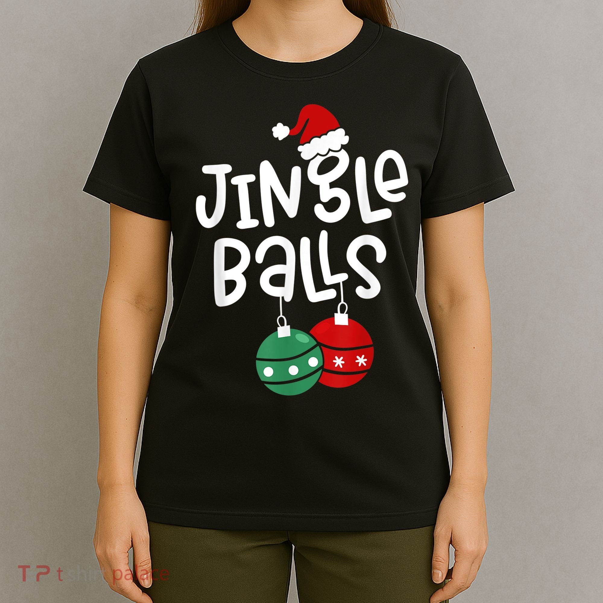Tinsel Tits And Jingle Balls Funny Matching Christmas Couple T-Shirt