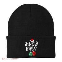 Tinsel Tits And Jingle Balls Funny Matching Christmas Couple Beanie thumb 0