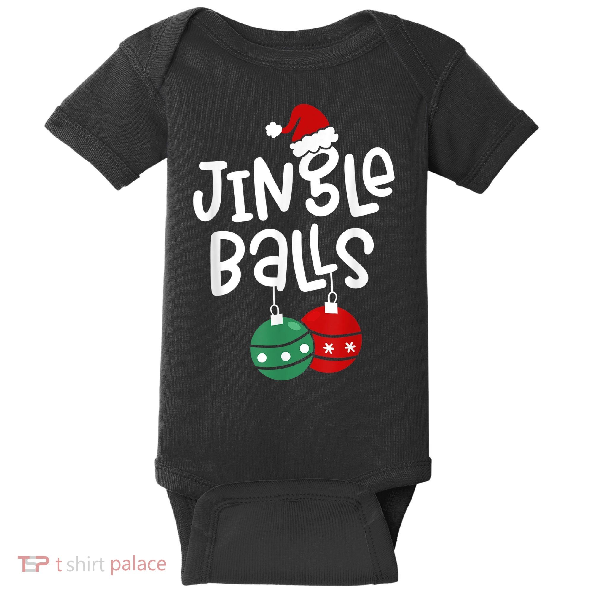 Tinsel Tits And Jingle Balls Funny Matching Christmas Couple Baby Bodysuit