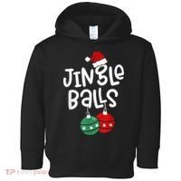Tinsel Tits And Jingle Balls Funny Matching Christmas Couple Toddler Hoodie thumb 0