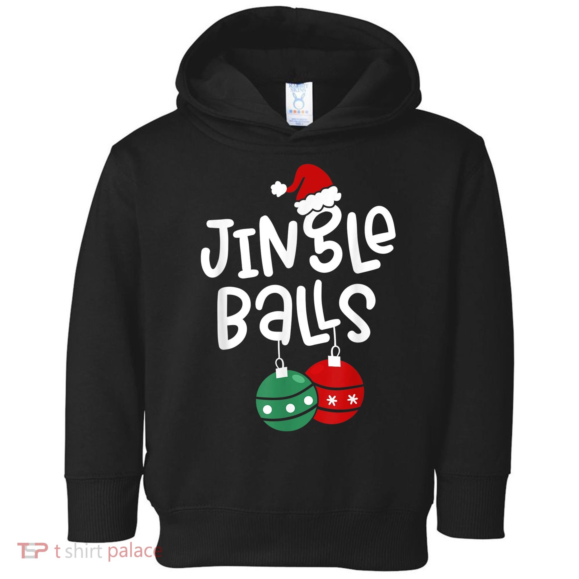 Tinsel Tits And Jingle Balls Funny Matching Christmas Couple Toddler Hoodie