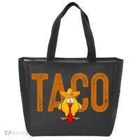 Taco Trump Always Chickens Out Funny Trendy Tote Bag thumb 0