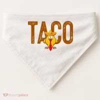 Taco Trump Always Chickens Out Funny Trendy USA-Made Doggie Bandana thumb 0