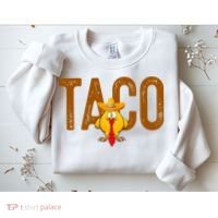 Taco Trump Always Chickens Out Funny Trendy Sweatshirt thumb 2