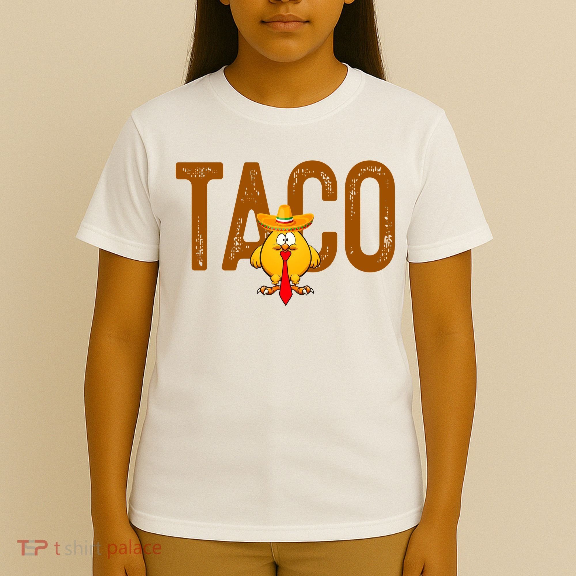 Taco Trump Always Chickens Out Funny Trendy T-Shirt