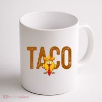 Taco Trump Always Chickens Out Funny Trendy Coffee Mug thumb 1
