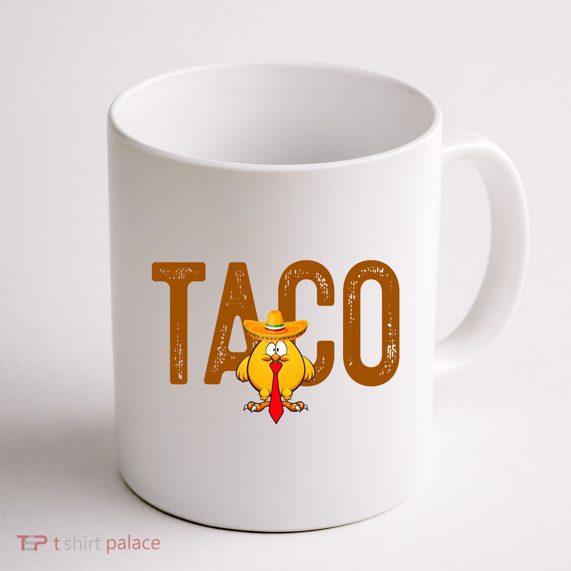 Taco Trump Always Chickens Out Funny Trendy Coffee Mug