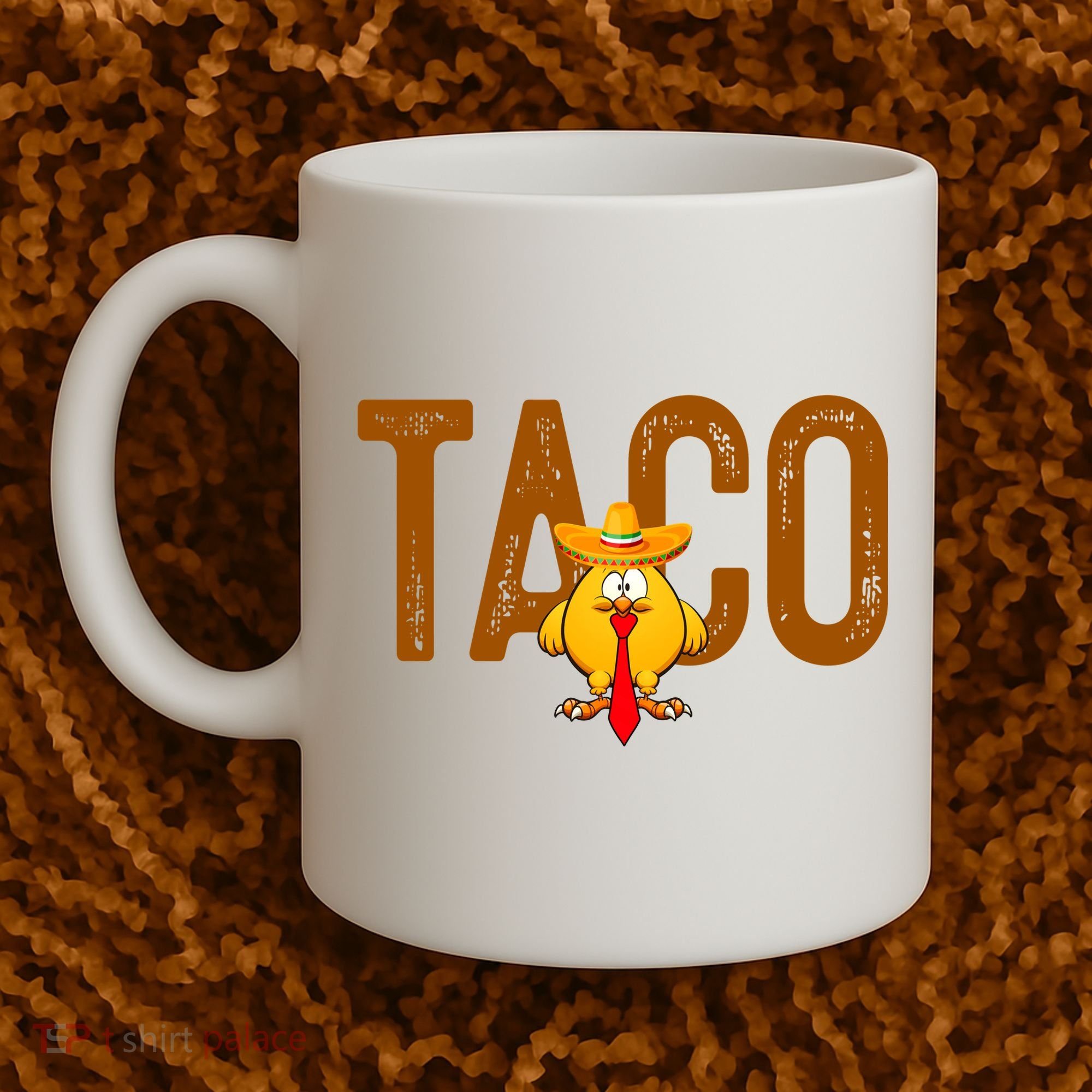 Taco Trump Always Chickens Out Funny Trendy Coffee Mug