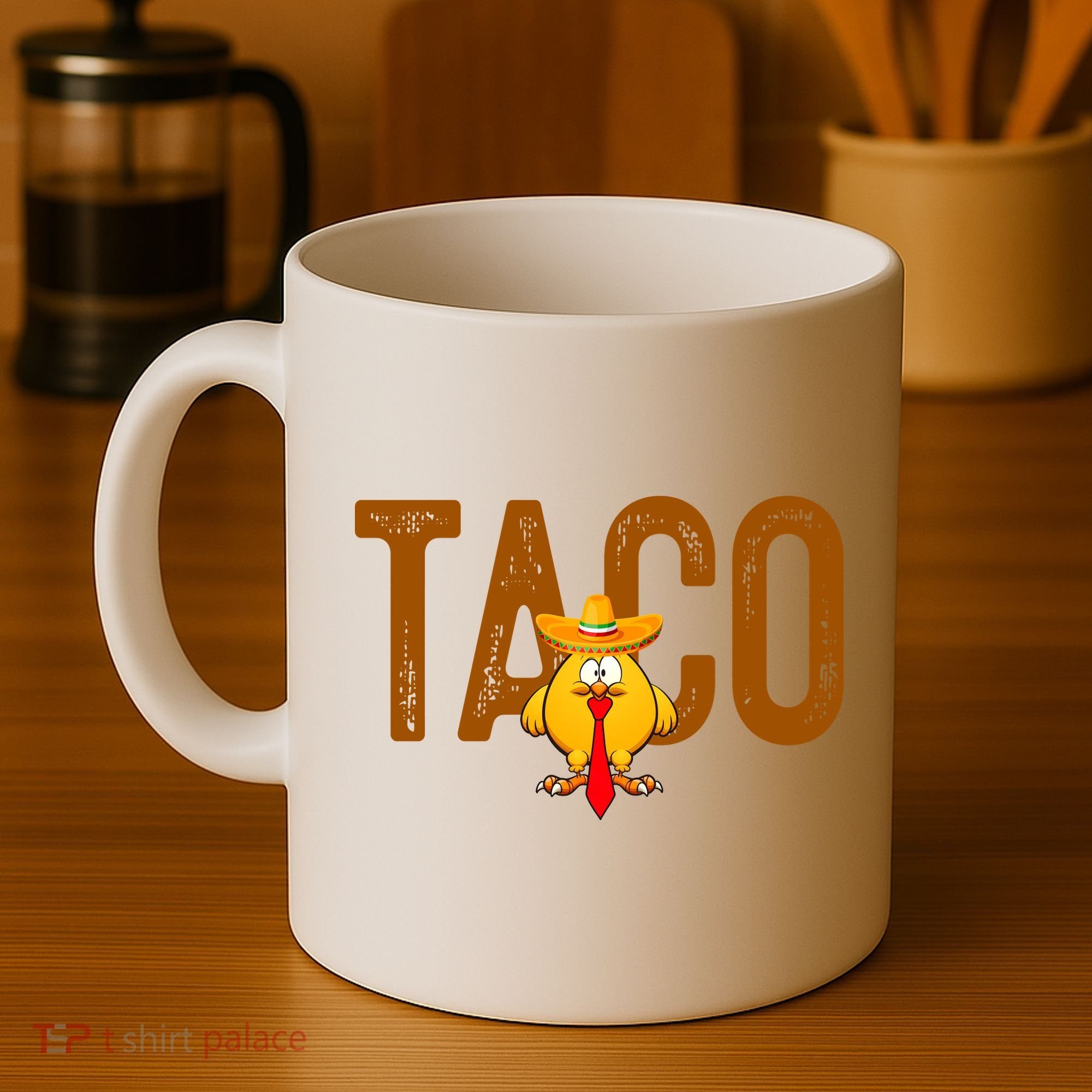 Taco Trump Always Chickens Out Funny Trendy Coffee Mug