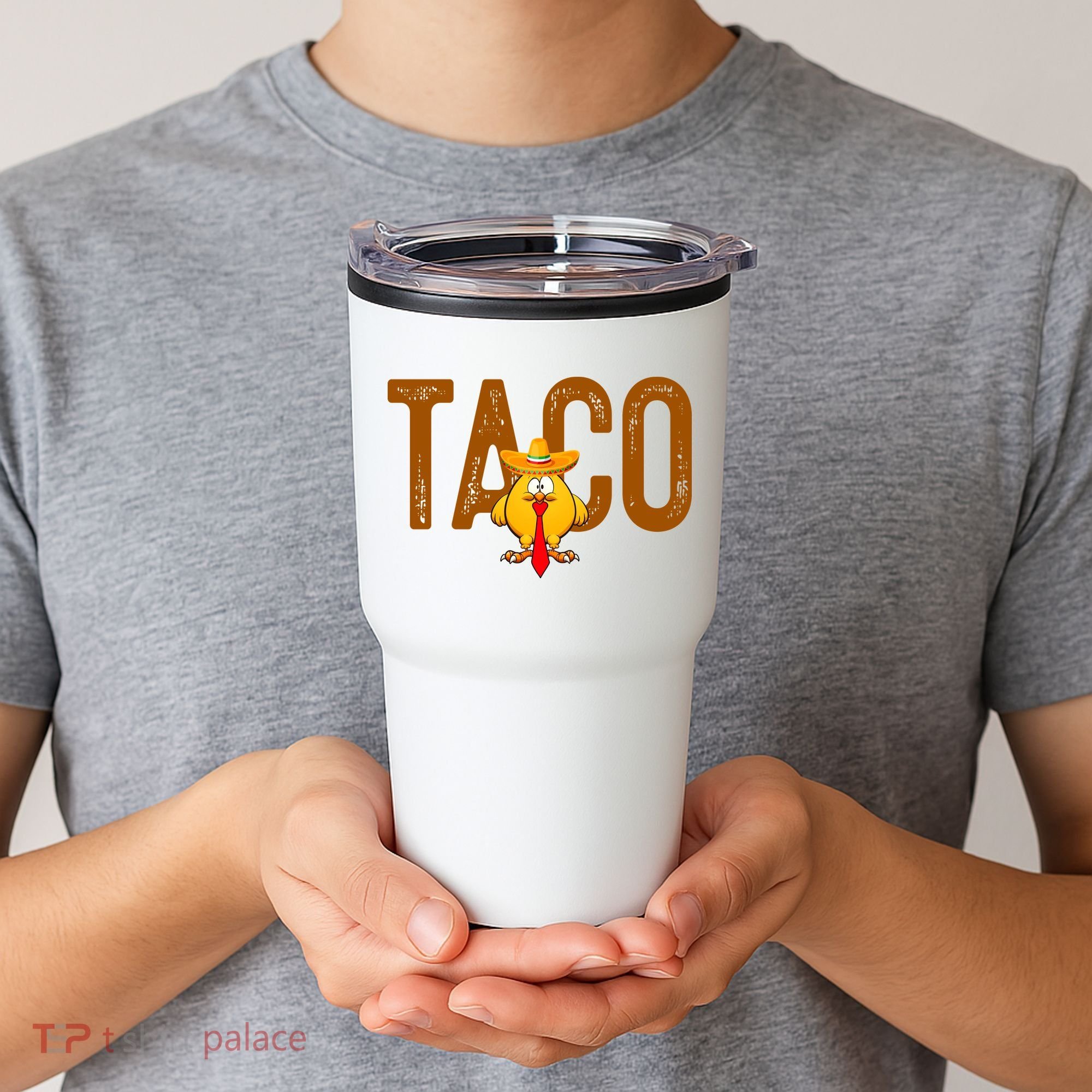 Taco Trump Always Chickens Out Funny Trendy Tumbler