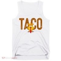 Taco Trump Always Chickens Out Funny Trendy Tank Top thumb 0