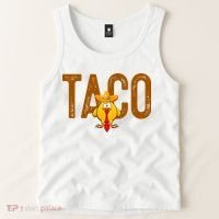 Taco Trump Always Chickens Out Funny Trendy Tank Top thumb 2
