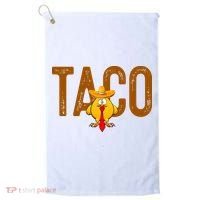 Taco Trump Always Chickens Out Funny Trendy Golf Towel thumb 0