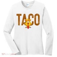 Taco Trump Always Chickens Out Funny Trendy Women's Long Sleeve Shirt thumb 0