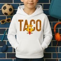 Taco Trump Always Chickens Out Funny Trendy Kids Hoodie thumb 2