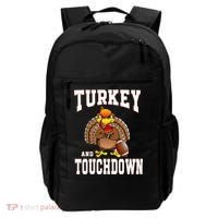 Thanksgiving Turkey And Touchdowns Retro Football Backpack thumb 0