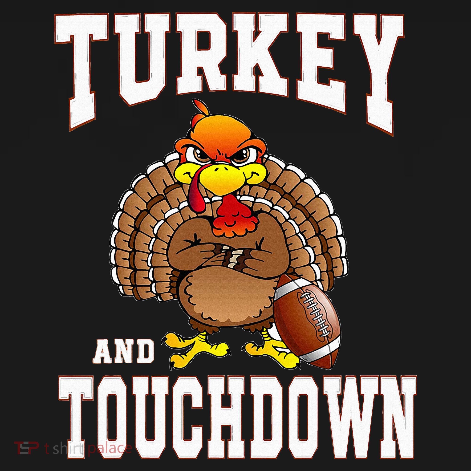 Thanksgiving Turkey And Touchdowns Retro Football Women's Hoodie